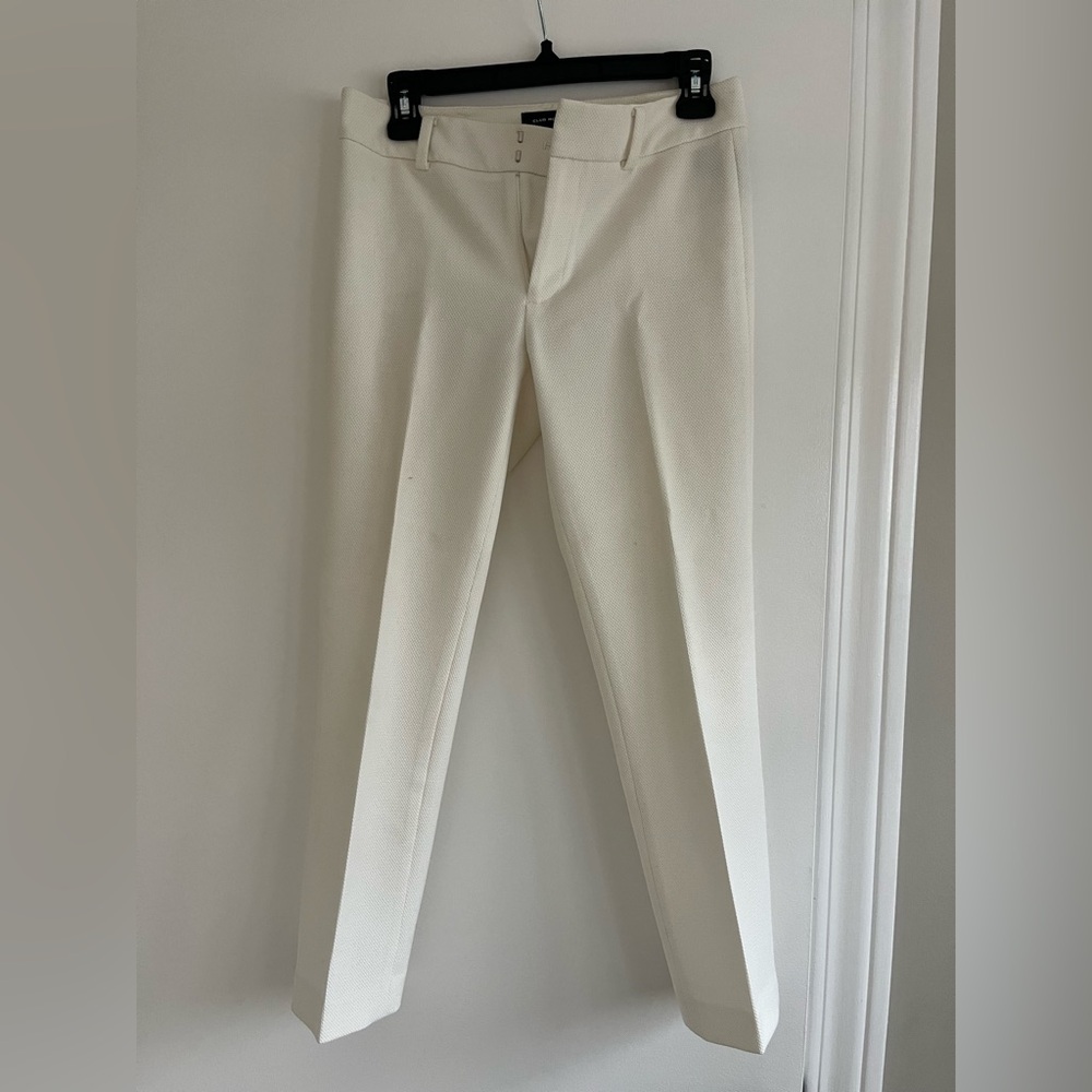 Club Monaco Cream Straight-Leg Trouser